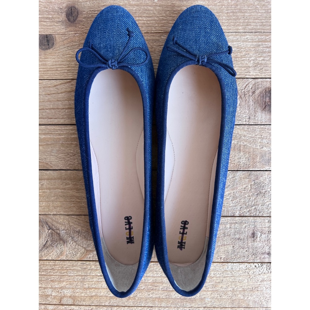 Maeve The Sabine Denim Ballet Flats 9 40 - Picture 5 of 7